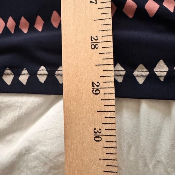 JM Collection Womens XL Geometric Print 3/4 Sleeve Tunic Studded Detail V Neck - Picture 8 of 10